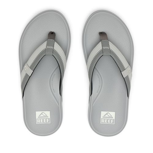 REEF Men's Phantom 2.0 Flip Flop, Grey, Ultra Soft Footbed, 12