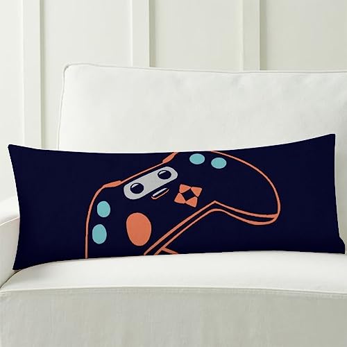 Lynarei Body Pillowcase Glitchy Gamepad Bed Large Soft Body Pillow Covers 20X54 Anime Game Joystick Long Backrest Cushion Pillow Protector Cover For Living Room Bedroom #TOP4