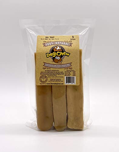 Tibetan Dog Chew (X-Large, 3 Sticks - Yak Chew Bites - for Extra Large and Giant Dogs - Long Lasting Keeps Dogs Busy for Hours (6 inches Long, 6 oz)