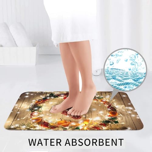 Tapis de sol Merry Christmas flanelle absorbant rectangulaire
