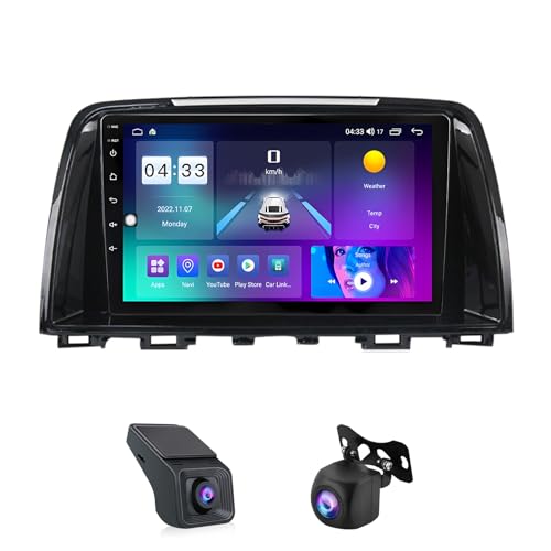 Autoradio Double DIN CarPlay sans fil écran tactile 9 pouces Mazda 6