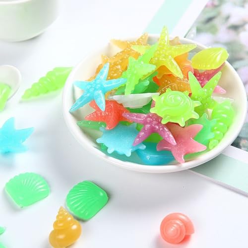 Image of AstonAndia Colorful Stones for Decoration Luminous Stones Fish Tank Ornament Decorative Stones Aquarium Decorative Items(120g)