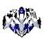 009 Blue White Black