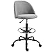 Price comparison product image Vinsetto Ergonomic Drafting chair Adjustable Height w/ 5 Wheels Padded Seat Footrest 360° Swivel Freely Comfortable Versatile Use For Home Office - Grey