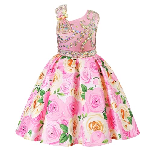 Handmade Rhinestones Beaded Dresses Pageant Prom Dresses Birthday Party Tutu Ball Gowns