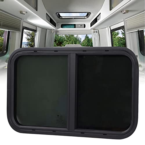Wohnmobil-Schiebefenster, 730 X 435 Mm, Trailor, Horizontaler Seitenschieber, Fensterersatz mit Insektenschutz, Camper Getöntes Gehärtetes Glasfenster für Wohnmobile