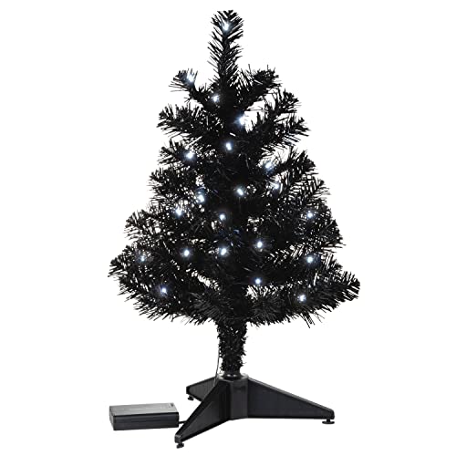 Hallmark Keepsake 2022, Miniature Halloween Tree, Black Christmas Tree With Lights, 18.75" #TOP1