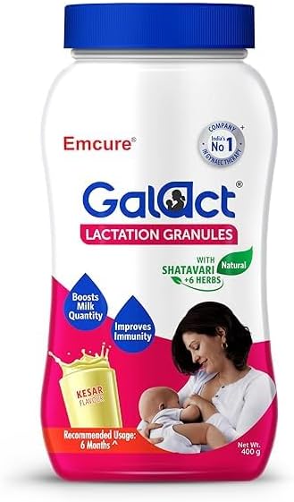 Emcure - Galact Granules Breast Feeding Supplement for Daily Use – Elaichi Flavour – 400 g