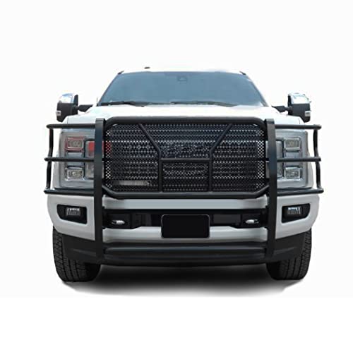 Black Horse Rugged Heavy Duty Grille Guard Modular Black Compatible With 2017-2023 Ford F-250/F-350/F-450/F-550 Super Duty-Ru-Fof217-B #TOP3