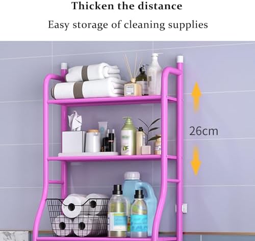 Modern 3-Tier Over-The-Toilet Storage Rack, Freestanding Metal Corner Organizer, Space-Saving Bathroom Shelf for Toiletries and Decor