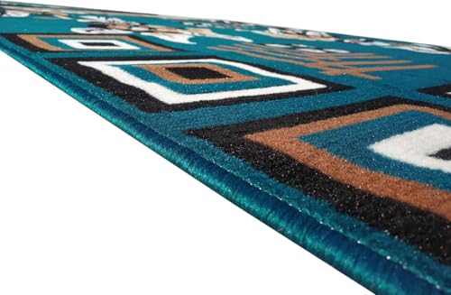 Image of Floral Design Acrylic Polyester Carpet for Living Room 12x15 Feet Color Blue(360x450Cm), Large Rectangle