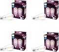 Philips LED Vintage Flicker-Free Clear Spiral ST19 Bulb - Bright White 3000K - 60W- 800 Lumen - E26 Base - Dimmable - Eye Comfort Technology 8 Count (Pack of 1)