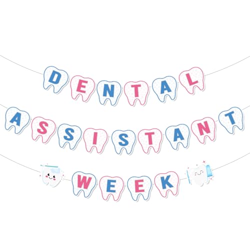 Dental Assistants Week Party Decorations Dental Assistants Week Flag Banners Holiday Celebrating Events Hospital Community Theme Party Supplies