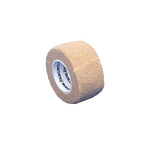 LisaCare - Tiritas en rollo, ideal para niños, elásticas y sin pegamento, 2,5 cm de ancho