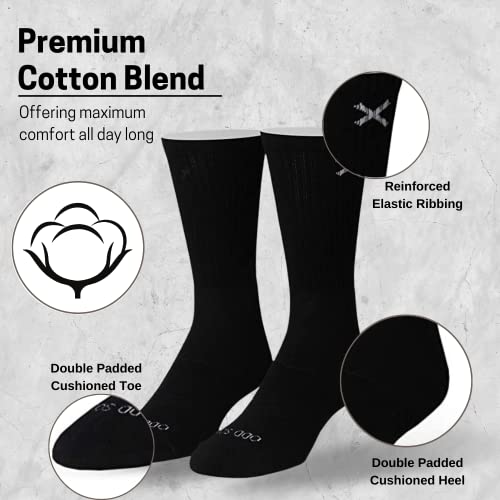 Odd Sox Basix Black Crew Socks, Men's Women's, Athletic, Lightweight, 3 Pack4