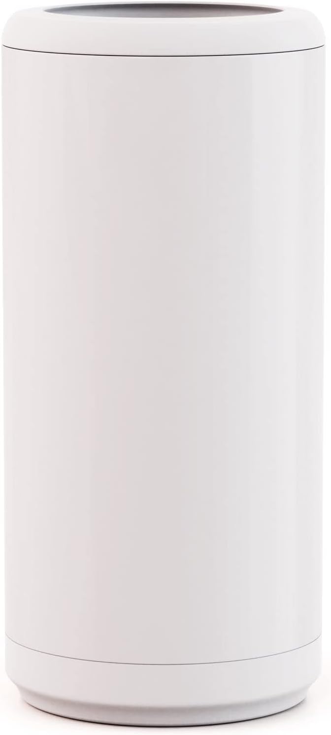 Maars Skinny Can Cooler Sublimation Blanks | Individually Boxed, Polymer Coated Double Wall Stainless Steel Insulated Drink Holders - Gloss White
