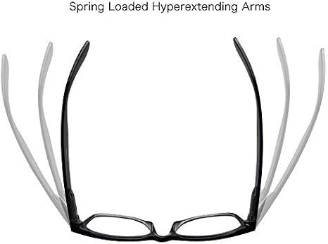 grinderPUNCH 4 Pairs Deluxe Reading Glasses Spring Hinge Stylish Readers with Rx Magnification