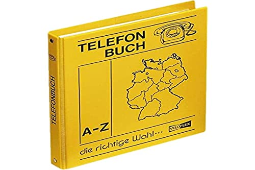 Veloflex 5158000 Rubrica Telefonica Ad Anelli, Formato A5, Colore: Giallo