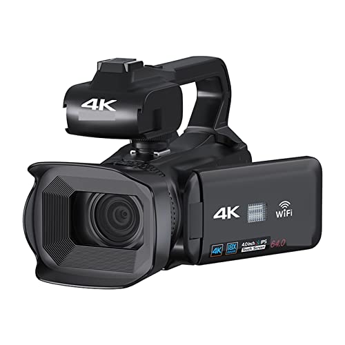 Ficha técnica Cámara de acción Videocámara profesional Full 4K Cámara de video de 64MP para transmisión de cámara web digital Fotografía Grabadora Vlog 18X Enfoque automático tamaño sin tarjeta SD color negro - Fernando Cortés