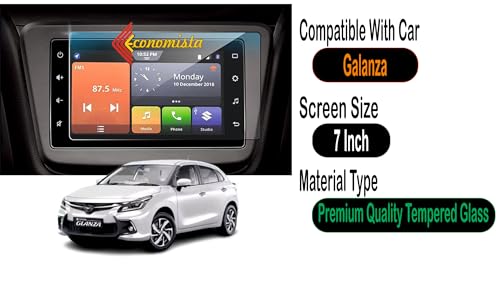 Image of Economista Drive In Luxury With 9H Hardness Car Screen Protector! Scratch & Water Resistant For Premium Protection! Specifically Tailored For Your Toyota Glanza S /G (Mid Variant, 7 Inch) (Glossy)