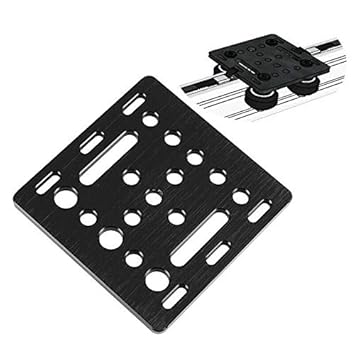ELECTROPRIME 3D Printer Part V-Slot Gantry Plate 20Mm Black Sand Blasting 65.5Mmx65.5Mmx N6J2