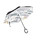 Produktbild AOTISO Cartoon Transport Vehicle Double Layer Folding Anti-UV-Schutz Wasserdicht Winddicht Gerade Autos Golf Reverse Inverted Umbrella Stand Mit C-förmigem Griff