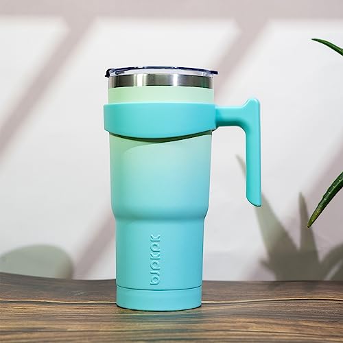 Image of BJPKPK 40 oz Tumbler with Handle & Straw, Insulated Stainless Steel Mug