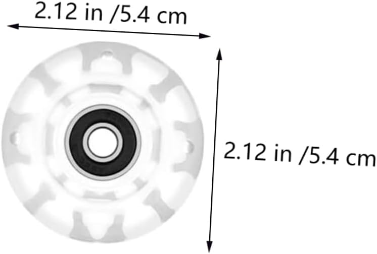 Glowing Roller Skate Wheels Double Row Pu Light-up Wheels with Bearings for Enhanced Performance and Grip Outdoor Surfaces