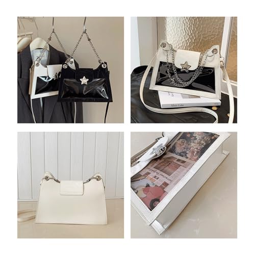 Ita Bag Y2k Goth Halloween Underarmed Ita Bag Crossbody for Women Y2k Emo Pin Purse with Star Chain 2025 Alt Punk Daily3