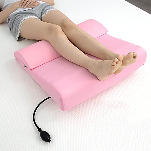 SUMBITOD Leg Elevation Pillow, Inflatable Leg Rest Pillow - Elevating Leg to Reduce Swelling, Back Pain, Hip and Knee Pain, Improves Circulation (Color : Pink)