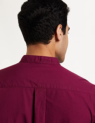Image of Amazon Brand - Symbol Men's Cotton Shirt | Chinese Collar | Casual | Plain | Full Sleeve | Summer - Regular Fit (Available in Plus Sizes)