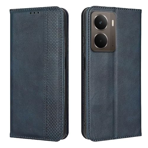 EASSGU Funda para Realme P3 5G (6.67' Inches) Carcasa con Interruptor Magnético de Cuero PU Flip Folio, [3 Ranuras para Tarjetas] [1 Wallet] Case - Azul