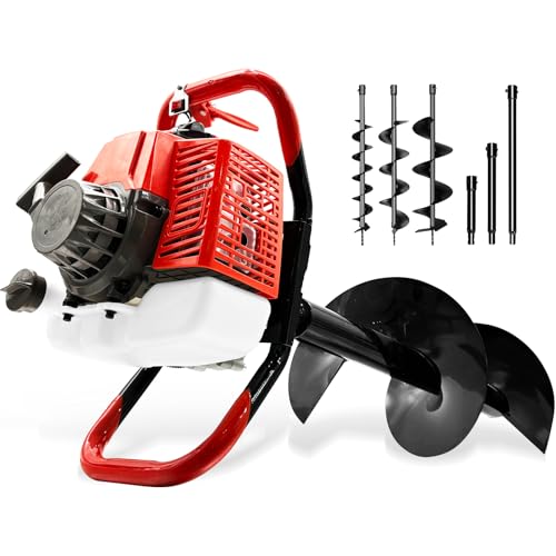Image of Upgraded 72CC Gas Auger w / 3 Bits(4 inch 6 inch 8 inch) & 3 Extenders(8 inch 12 inch 20 inch)