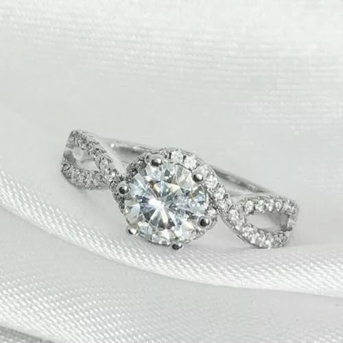 Gorgeous Cubic Zircon 925 Silver Filled Rings Women Wedding Jewelry Sz 6-10-7