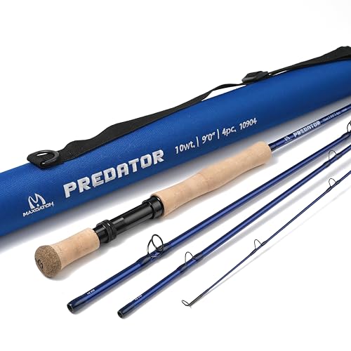 Maxcatch Predator Saltwater Fly Fishing Rod: 9ft, 4-Piece, 9/10 Weight (9' 8wt)