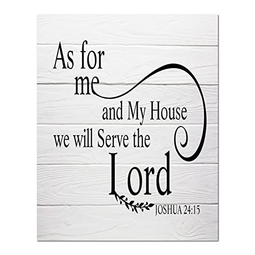 Panneau en bois Serve The Lord déco murale bois salon 40x50 cm NABRAND