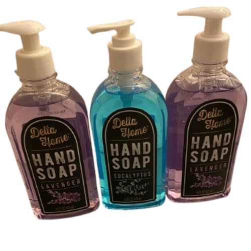 Liquid Hand Soap Pump Bottles, 16 fl oz – Lavender & Eucalyptus Scents, Gentle Daily Hand Wash for Kitchen & Bathroom, Family Value Pack – Pack of 3 image 2