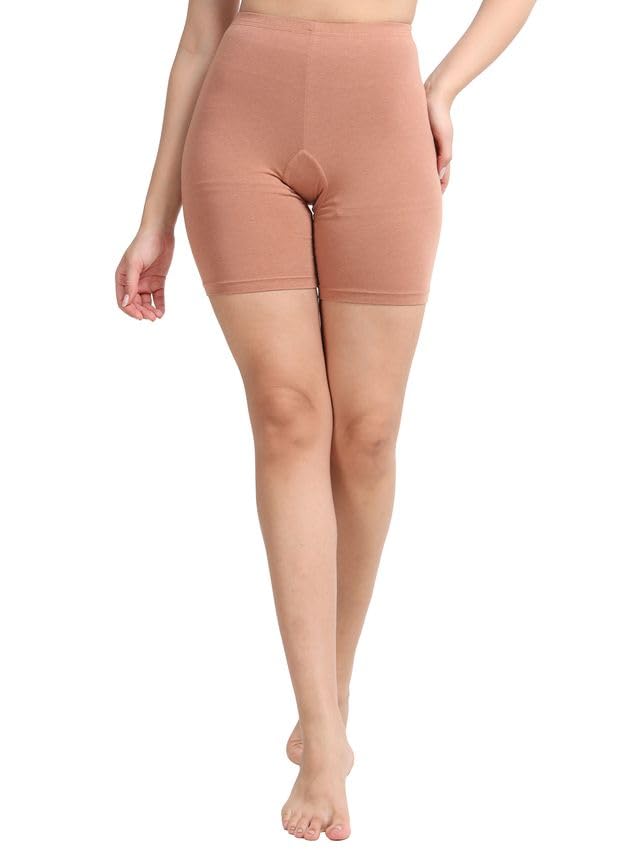 Image of Lavos Women Under Dress Sports Cycling Shorts, Bamboo Cotton Activewear Yoga Gym Workout Anti-Bacterial Uniform, Elastic Mid Waist Shorties Tights for Womens and Young Ladies
