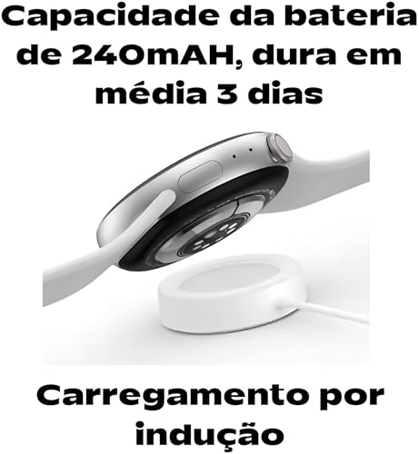 Relógio Inteligente Redondo W28 Pro com NFC, Monitor de Atividade Física e Frequência Cardíaca, Pret