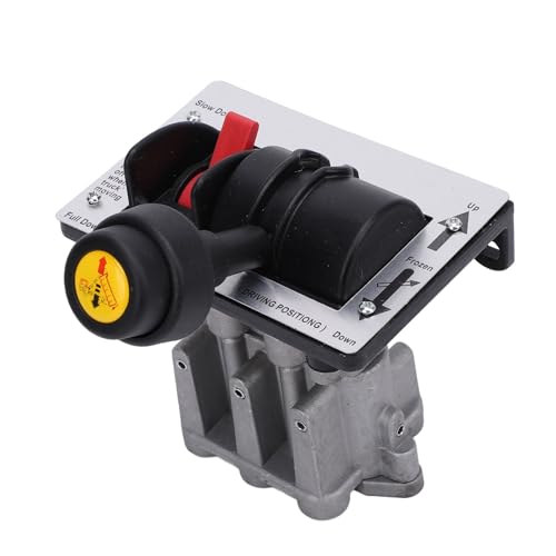 6 Hole 4 Gear Dump Truck Control Valve, Slow Drop Function Proportional Switch for Hydraulic System, Easy Installation, Aluminum + Plastic, Remote Control