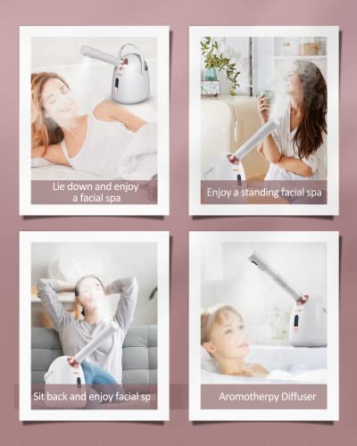 Facial Steamer, Villsure Hot/Cool Face Steamer With Extendable Arm, Professional Nano Ionic Facial Steamer For Facial Deep Cleaning, Humidifier With Portable Handle For Facial Spa At Home Or Salon #TOP5