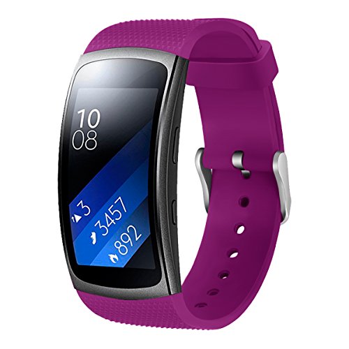 Correa de repuesto Aresh para Samsung Gear Fit 2, de silicona flexible, color rosa