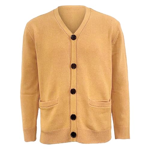 Men's Cardigan Sweaters Long Sleeve V-Neck Knitted Sweaters Fashion Open Front Textured Cardigans2