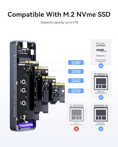 DOCKCASE Visual Smart M.2 NVMe SSD Enclosure US-10S の商品画像 5