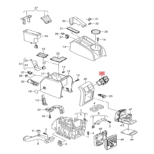 Rejilla de aire acondicionado para VW Rabbit 1K0819203A: panel de ventilación de tablero 7