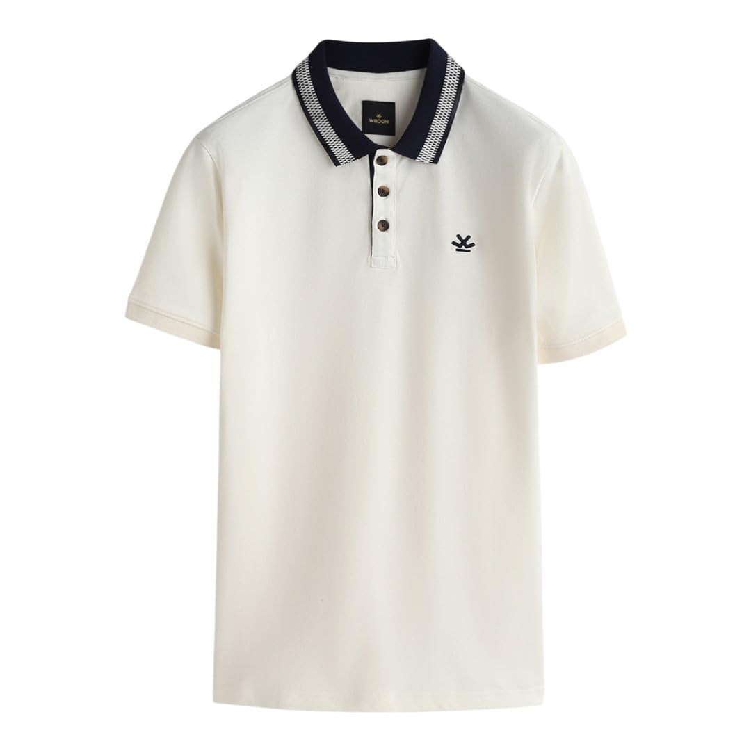 wrogn Men's 100% Cotton Polo T-Shirt | Solid Style | Slim Fit-picture-12