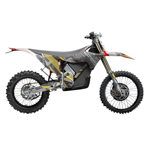 Image of Glossy Glitter Stark Varg MX 2023-2025 Graphics Kit Wrap - Grunge Star Yellow - Varg MX Skin - Premium 3M Vinyl Protective Wrap Decal Cover - Easy to Apply | Crafted in The USA by MightySkins