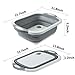 Collapsible Washing Up Bowl, Multi Function Bowl Drying Rack, Portable Cutting Board, Retractable Drain Washing Basket Basin Vegetable Fruit Tray for for Camping, Picnic, Kitchen
