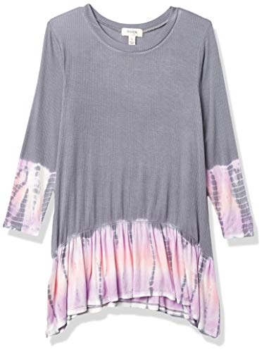 Speechless Girls' Shark Bite Hem Long Sleeve Top