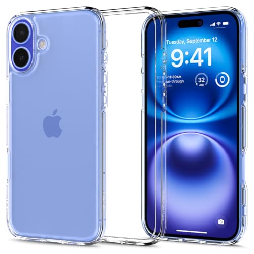 Image of Spigen for iPhone 16 Plus Case, Ultra Hybrid [No Magnet Ring][Anti-Yellowing] - Crystal Clear